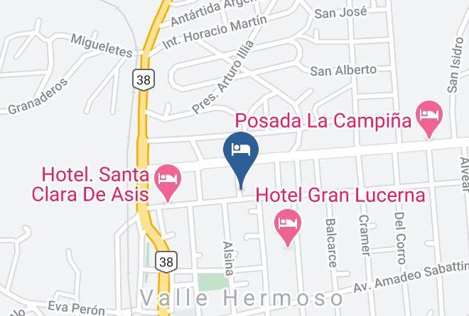 Punilla Department - Hotel Santa Rosa Valle Hermoso Cordoba Maps