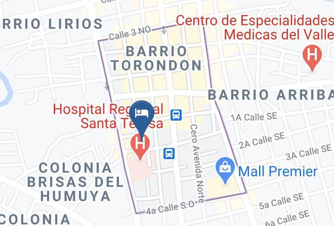 Comayagua - Hotel Santa Teresa Maps