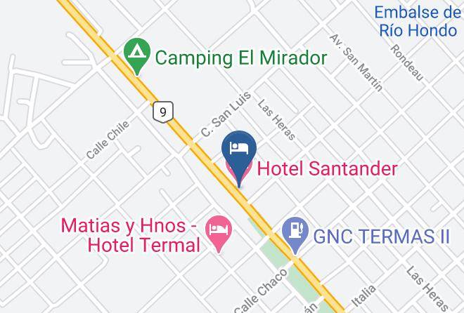 Rio Hondo - Hotel Santander Maps