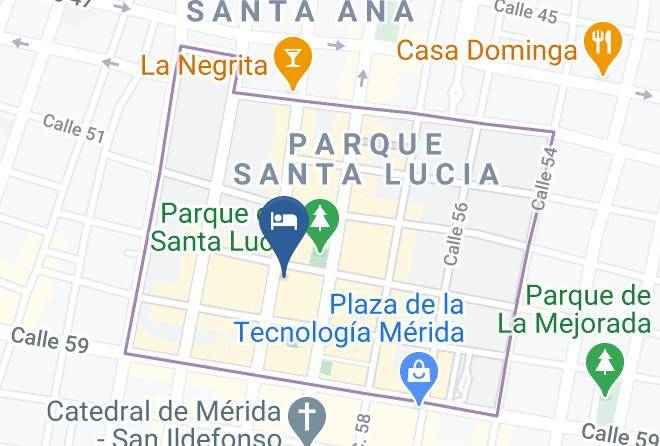 Merida - Hotel Santiago Maps