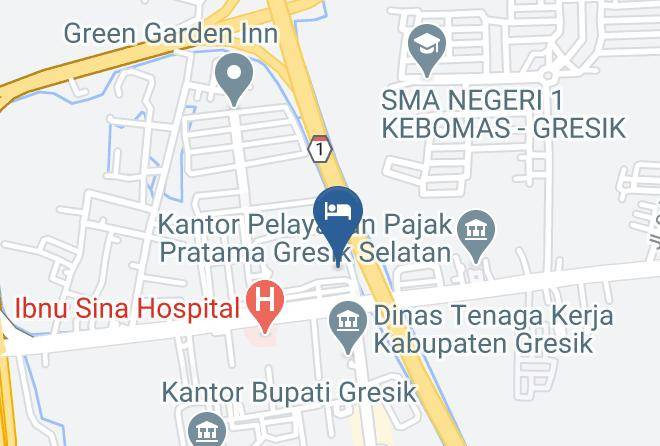 Gresik Regency - Hotel Santika Gresik Maps
