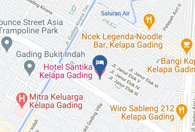 North Jakarta - Hotel Santika Kelapa Gading Maps