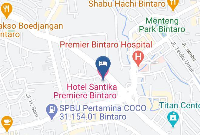 Kota Tangerang Selatan - Hotel Santika Premiere Bintaro Maps