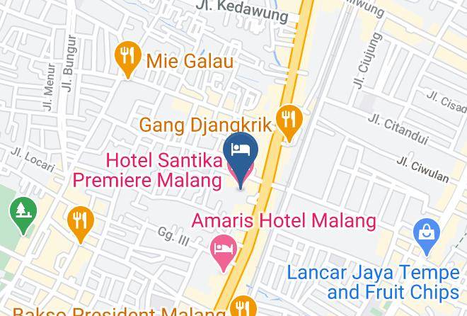 Kota Malang - Hotel Santika Premiere Malang Maps