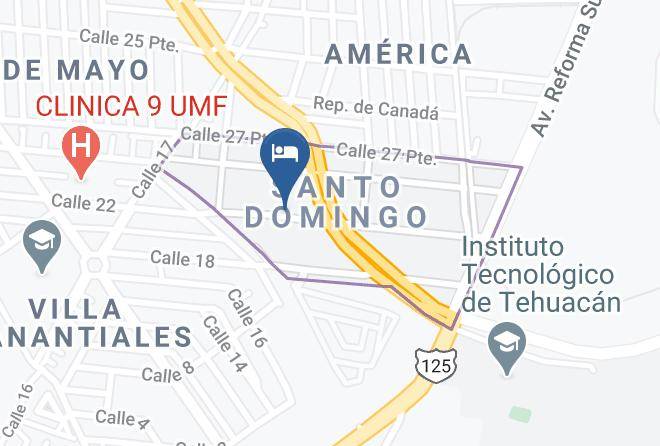 Tehuacan - Hotel Santo Domingo Maps