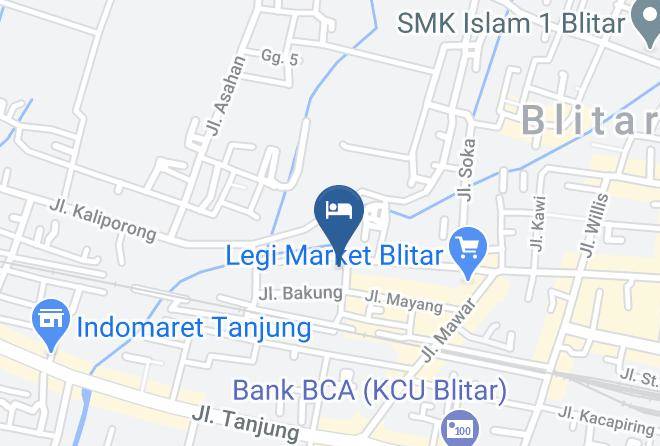 Kota Blitar - Hotel Santoso Maps