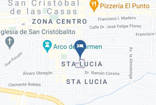 San Cristobal De Las Casas - Hotel Santuario Del Alba Maps
