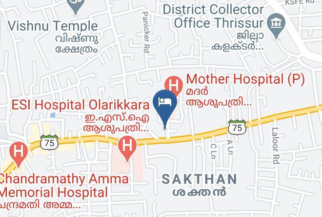 Thrissur - Hotel Sarover Maps
