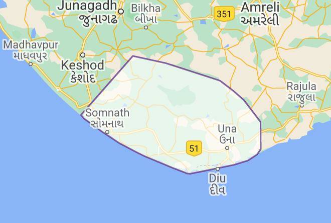 Talala - Hotel Satkar Somnath Veraval Maps