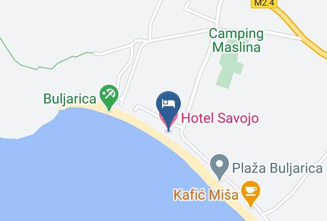 Budva - Hotel Savojo Maps
