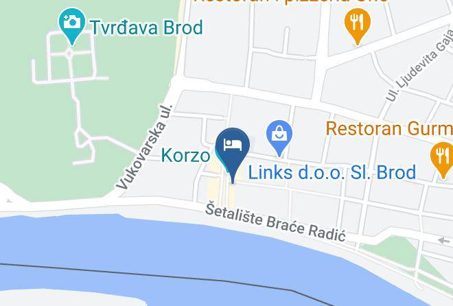 Slavonski Brod - Hotel Savus Maps