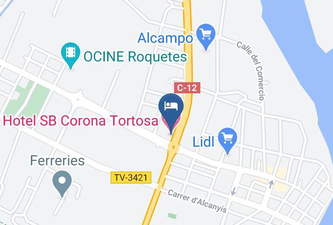 Tarragona - Hotel Sb Corona Tortosa Maps