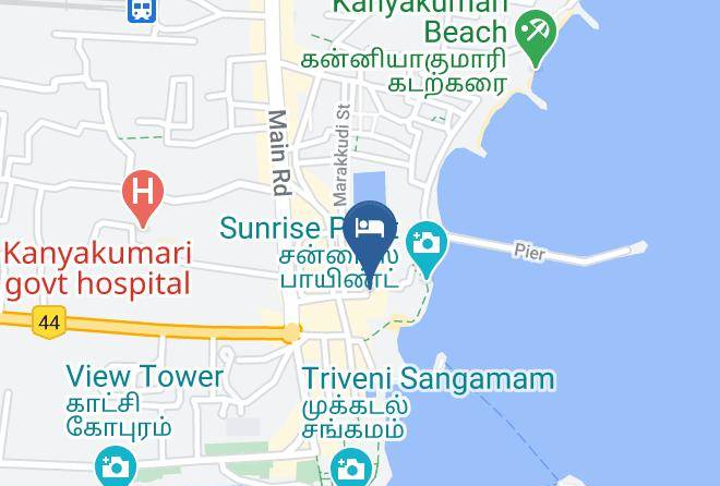 Kanniyakumari - Hotel Sea View Maps