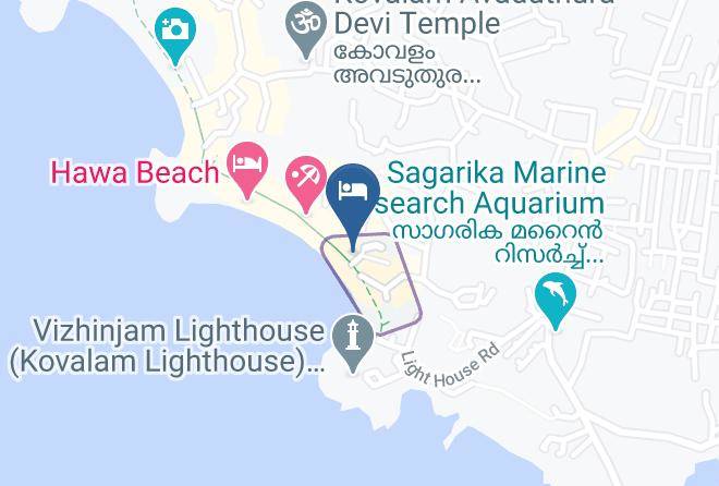 Trivandrum - Hotel Sea View Palace The Beach Hotel Maps