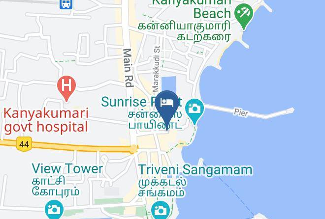 Kanniyakumari - Hotel Sea Face Maps