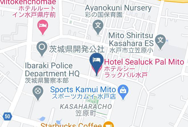 Mito City - Hotel Sealuck Pal Mito Maps