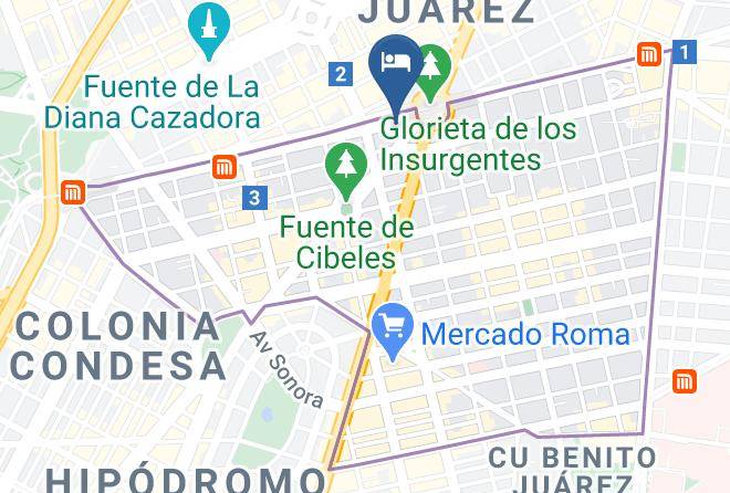 Cuauhtemoc - Hotel Segovia Regency Maps