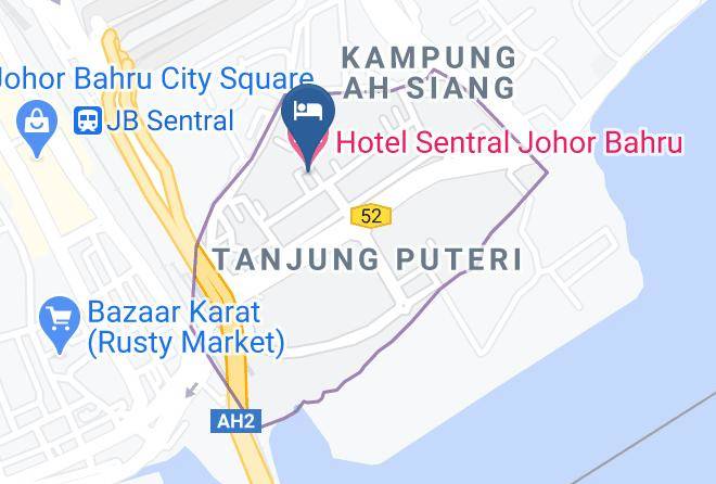 Hotel Sentral Johor Bahru Map