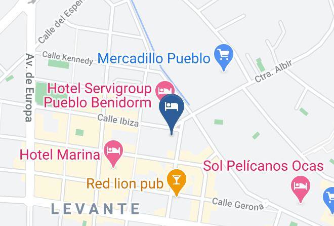 Hotel Servigroup Venus Map