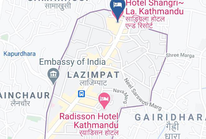 Hotel Shangri La Kathmandu Map