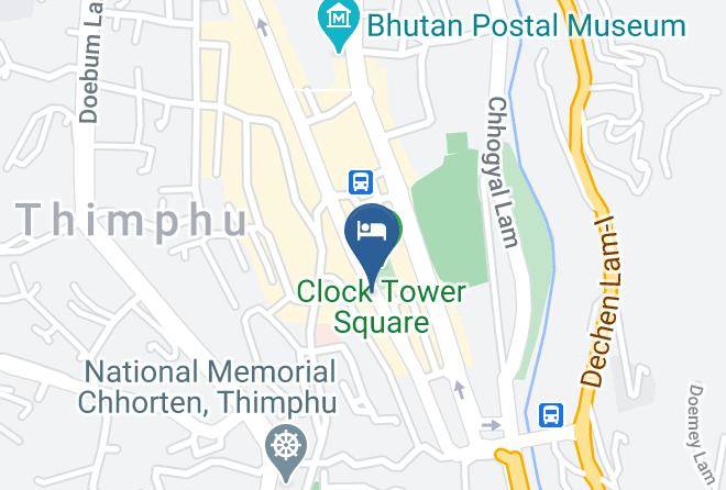 Thimphu - Hotel Shantideva Bhutan Maps