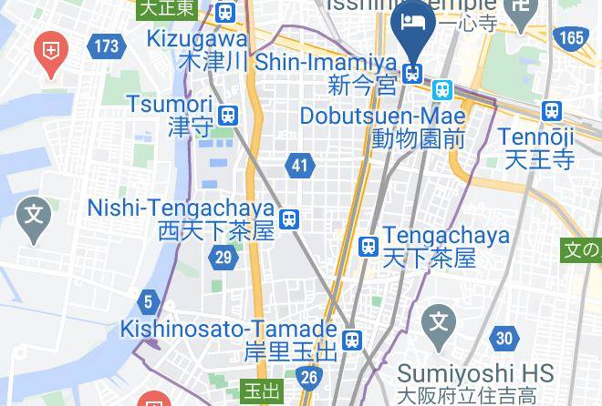Osaka City Nishinari Ward - Hotel Shin Imamiya Maps