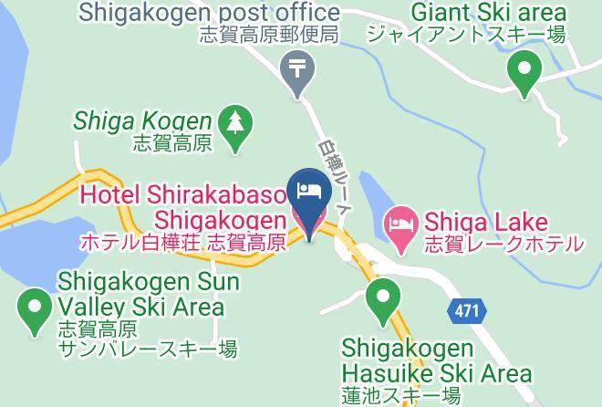 Yamanouchi Townshimotakai District - Hotel Shirakabaso Shigakogen Maps