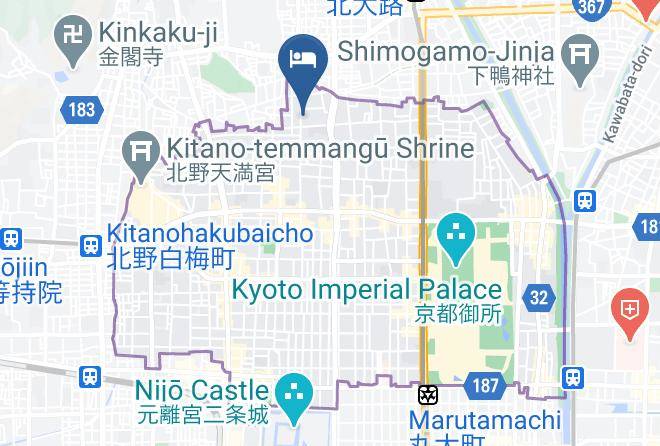 Kyoto City Kamigyo Ward - Hotel Shun Maps