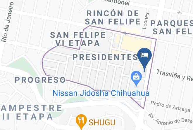 Chihuahua Presidentes - Hotel Sicomoro En Chihuahua Maps