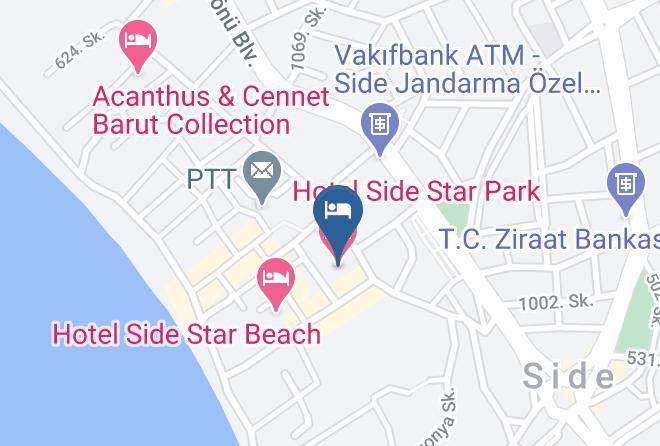 Manavgat - Hotel Side Star Park Maps