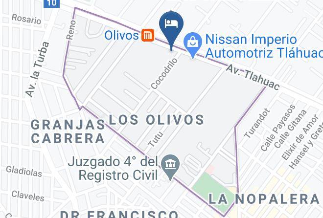 Tlahuac - Hotel Siesta Del Sur Maps