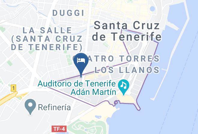 Santa Cruz De Tenerife - Hotel Silken Atlantida Santa Cruz Maps
