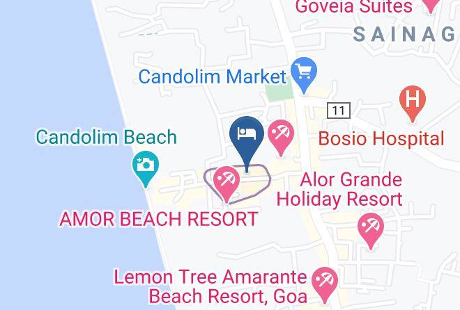 Bardez - Hotel Silver Sands Sunshine Maps