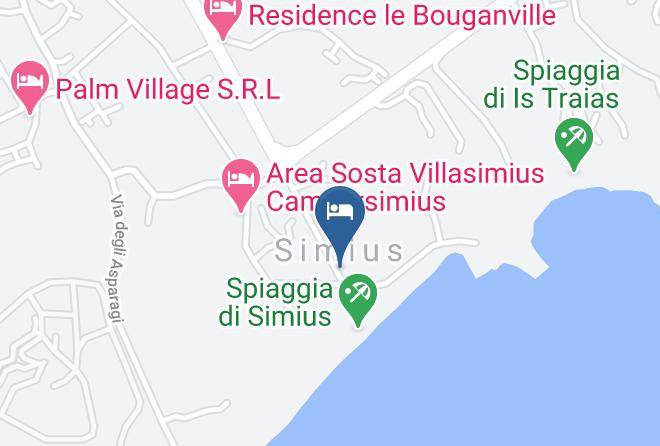 Province Of South Sardinia - Hotel Simius Playa Maps
