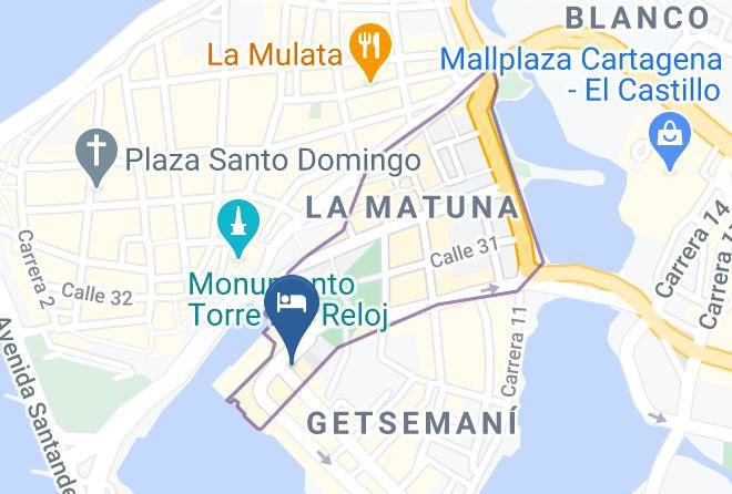 Cartagena De Indias - Hotel Simon Bolivar Maps