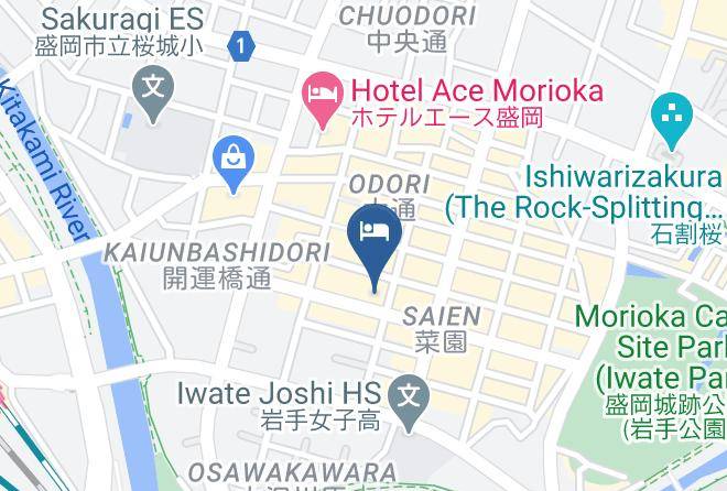 Morioka City - Hotel Simplicity Morioka Saien Maps