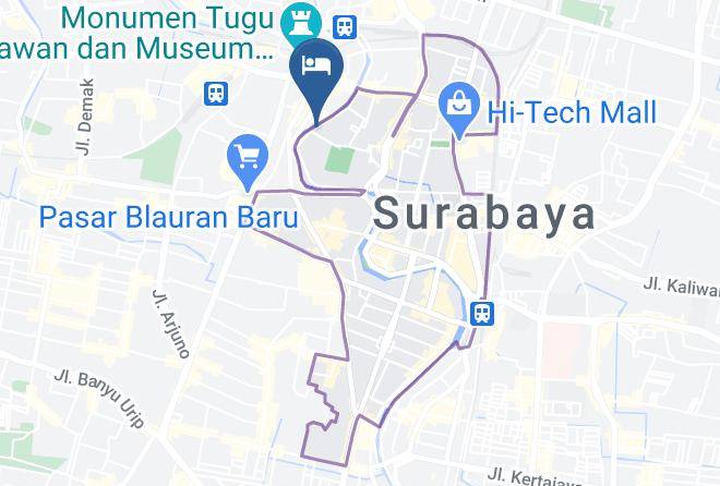 Kota Surabaya - Hotel Singaraja Indah Maps