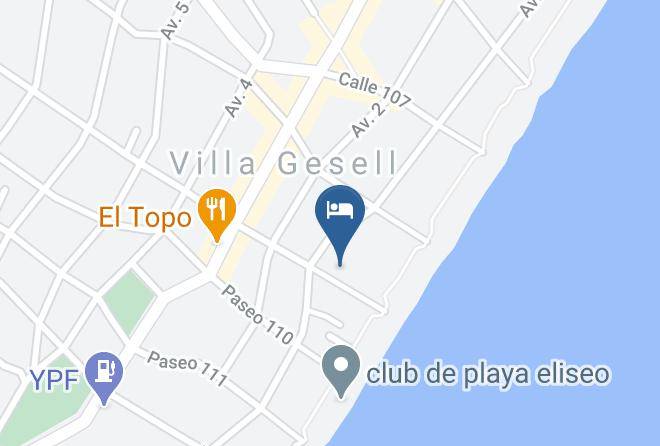Villa Gesell - Hotel Smyrna Maps
