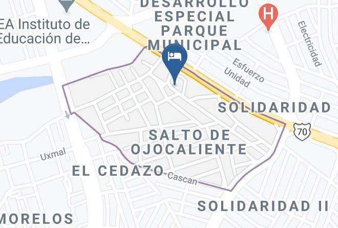 Aguascalientes Salto De Ojocaliente - Hotel Sn Jose Maps