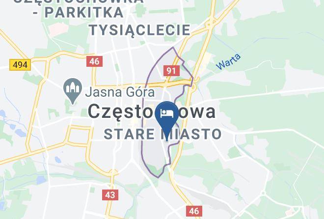 Czestochowa - Hotel Sonex I Restauracja Astoria Maps