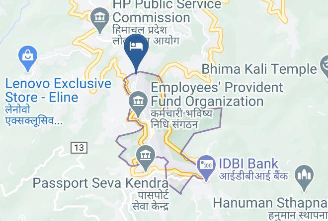 Shimla - Hotel Southgate Shimla Zafraan Maps