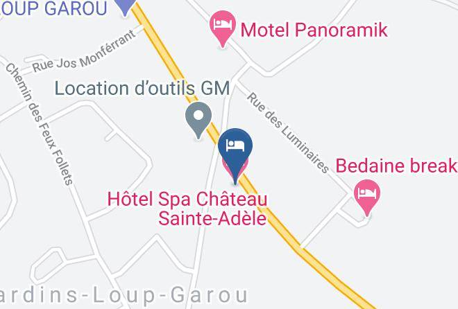 Les Pays D En Haut Regional County Municipality - Hotel Spa Chateau Sainte Adele Maps