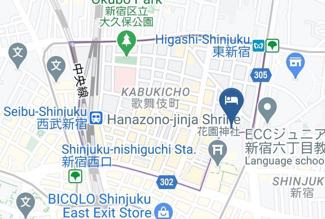 Shinjuku Ward - Hotel Avyss Shinjuku Maps