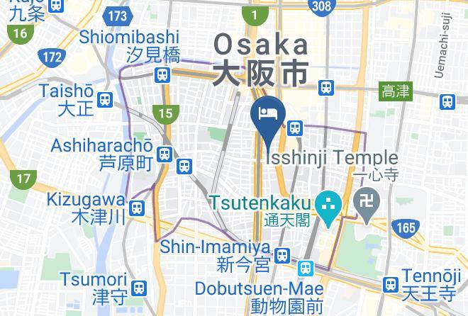 Osaka City Naniwa Ward - Hotel S Presso Central Maps