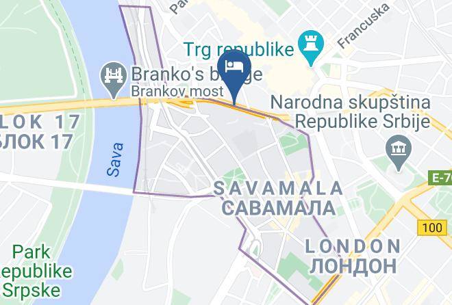 Belgrade City - Hotel Srbija Garden Maps