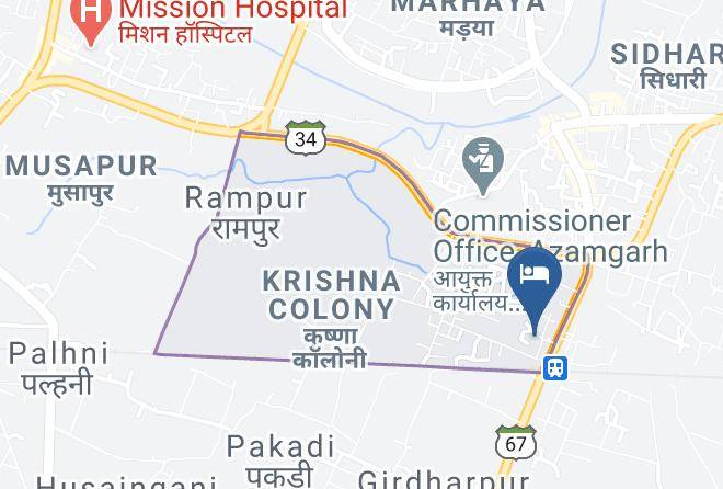 Azamgarh - Hotel Sriman Mangalam Maps