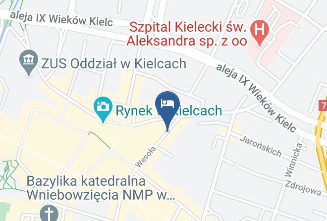 Kielce - Hotel Srodmiejski Maps