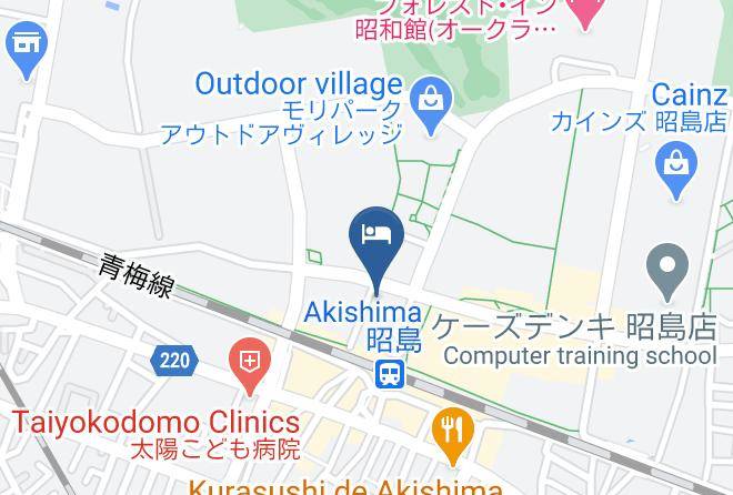 Akishima City - Hotel S&s Mori Town Maps