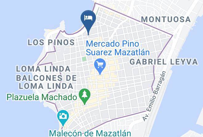 Hotel Sta Barbara Map - Sinaloa - Mazatlan