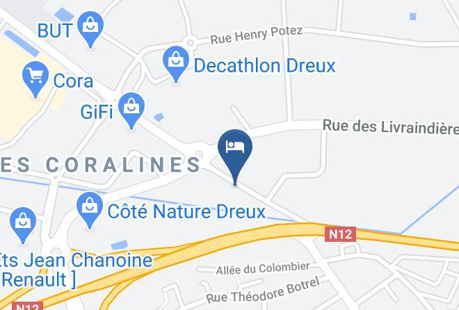 Eure Et Loir - Hotel Stars Dreux Maps